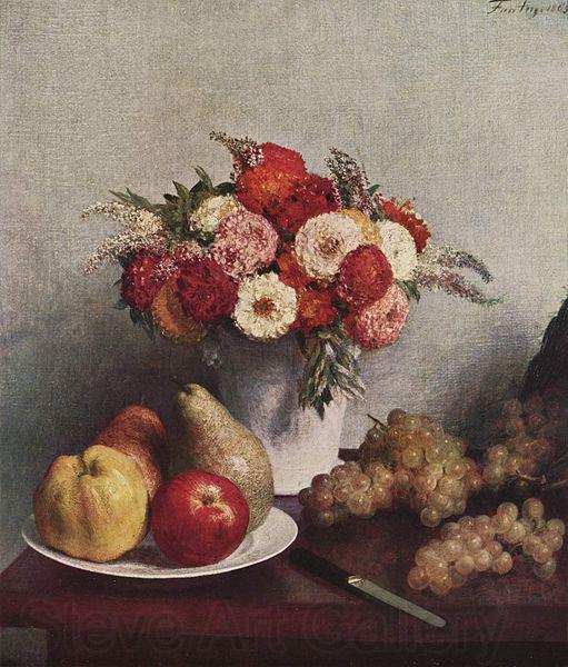 Henri Fantin-Latour Stilleben mit Blumen und Fruchten Spain oil painting art